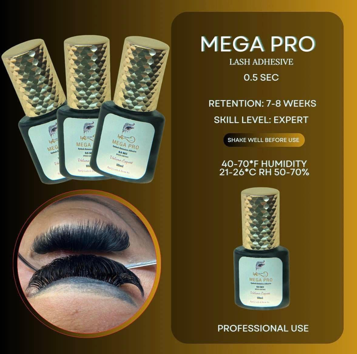 Eyelash Glue Mega Pro 0.5 Seconds
