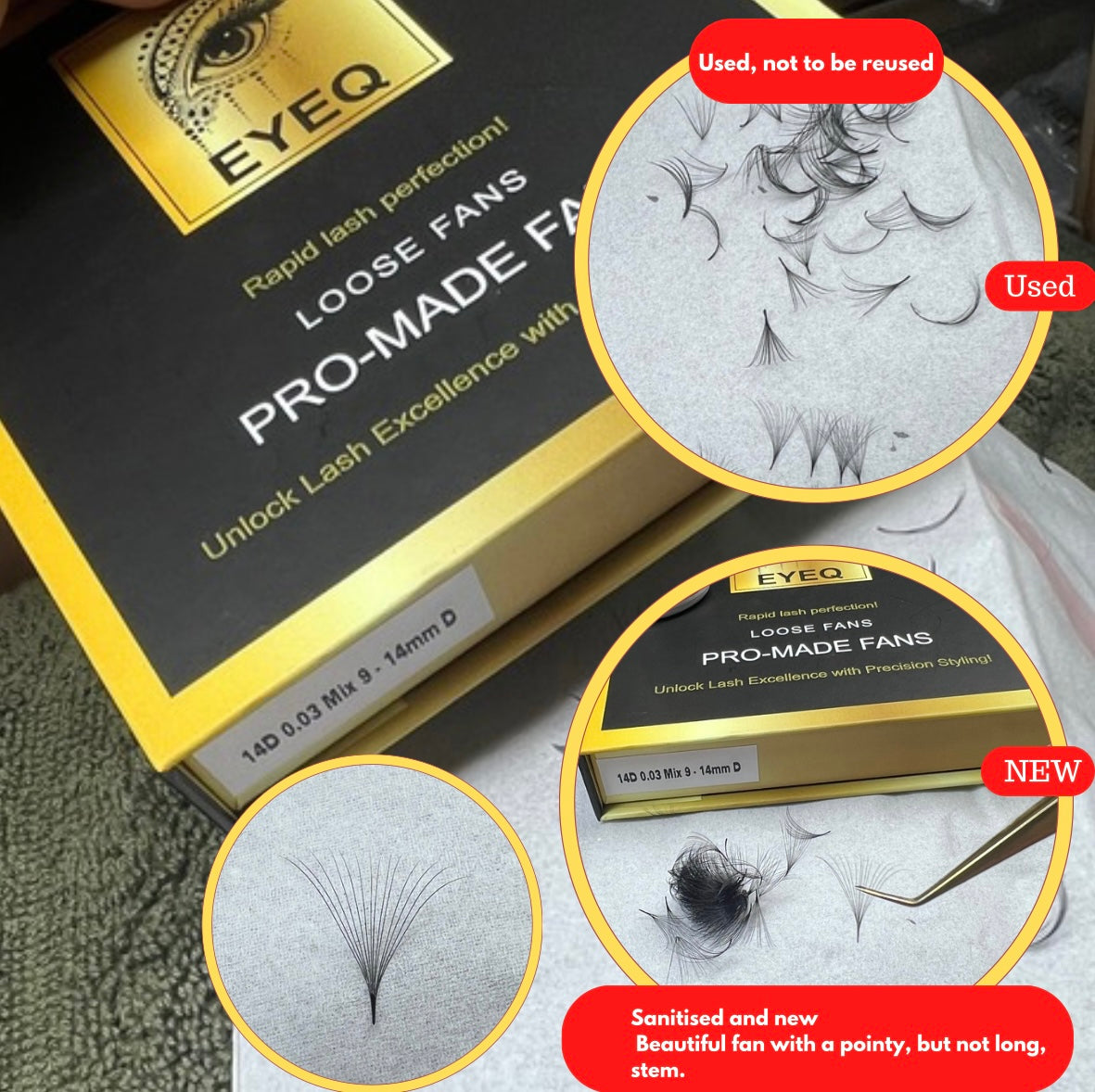 14D Pro-made lashes 2000 pcs