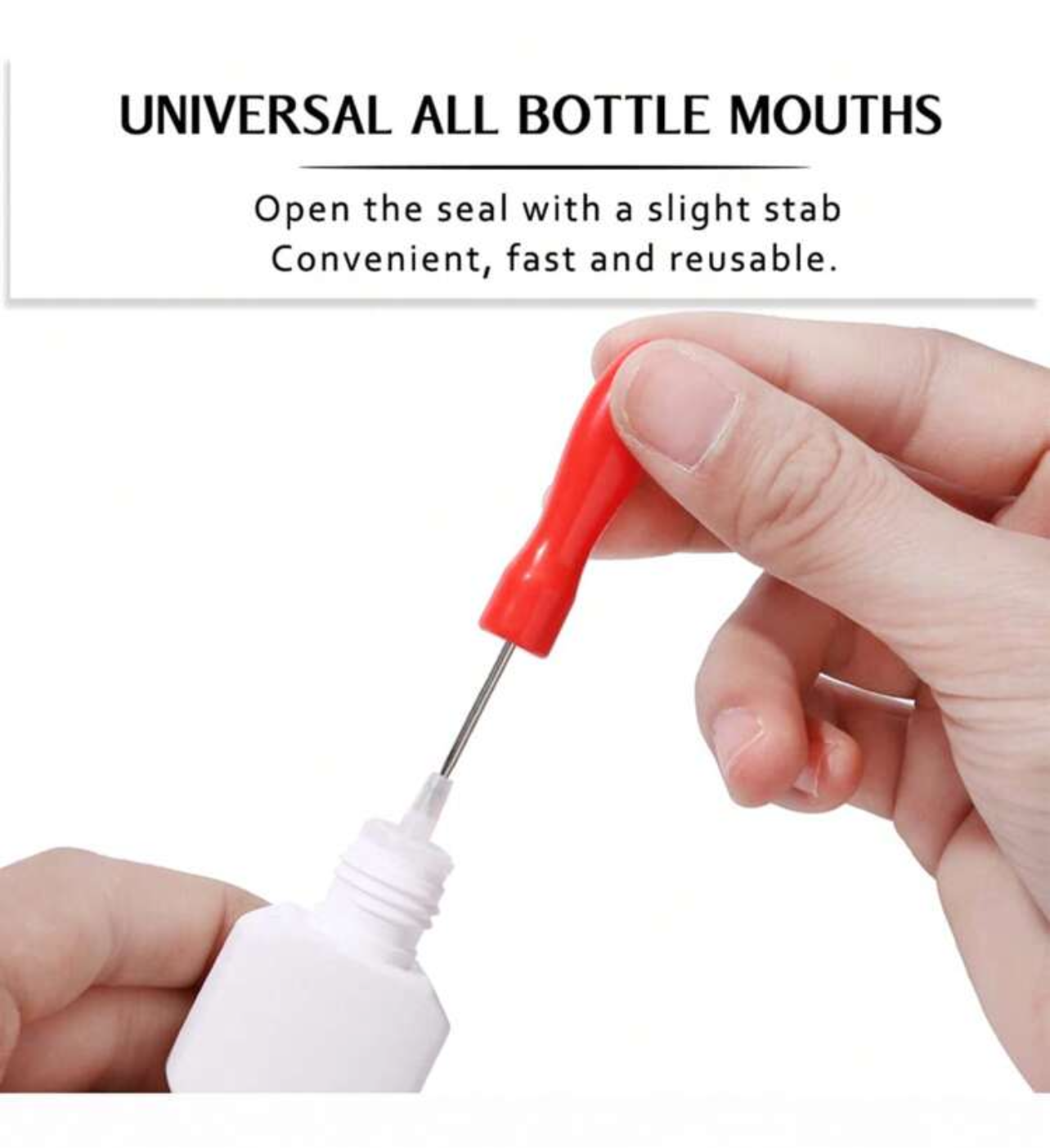 Eyelash Glue Bottle Needle, Replacement Lid & Opener Set, 3PCS