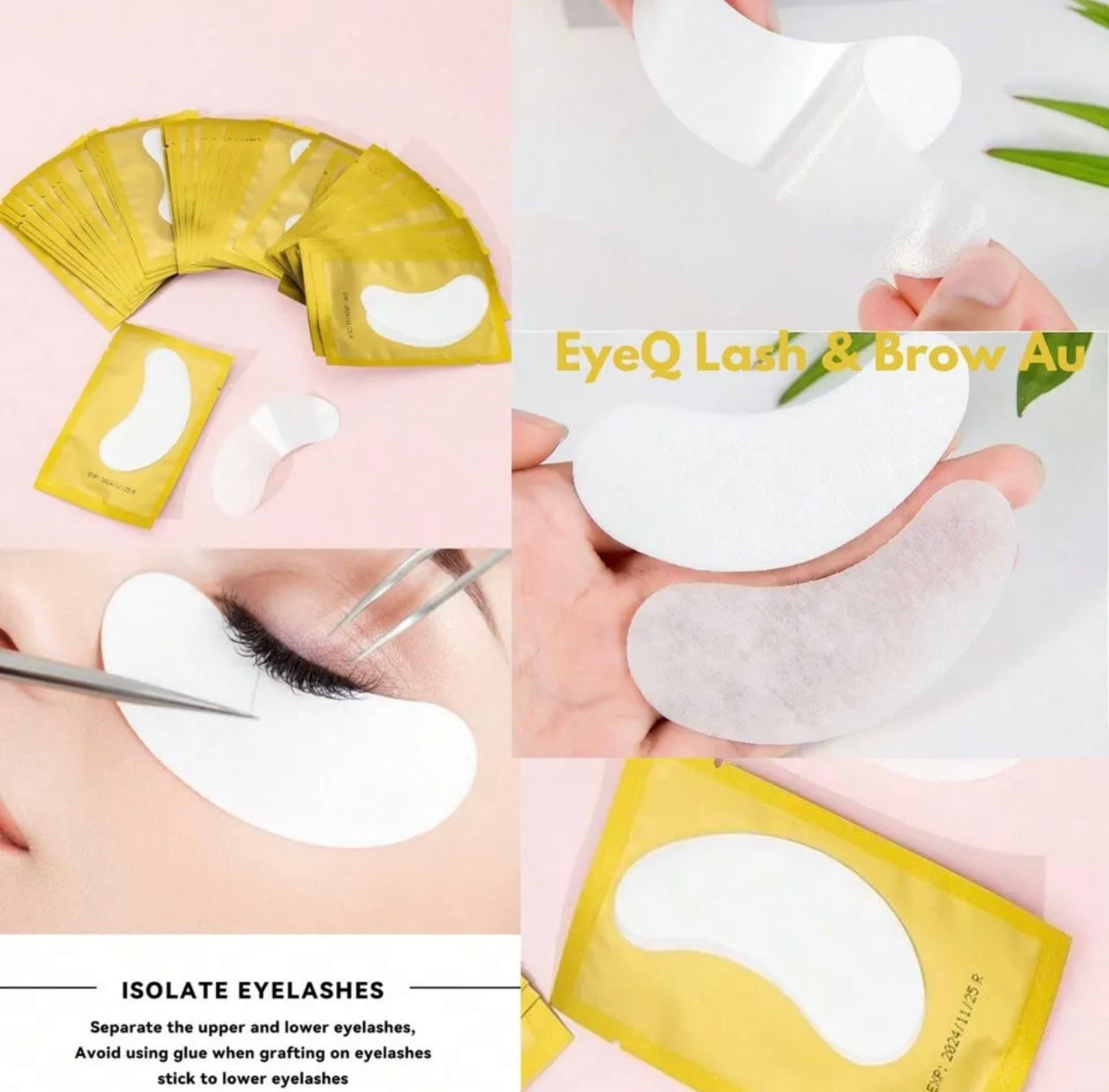 50 pcs Lint free Eyelash Hydrogel Pactch