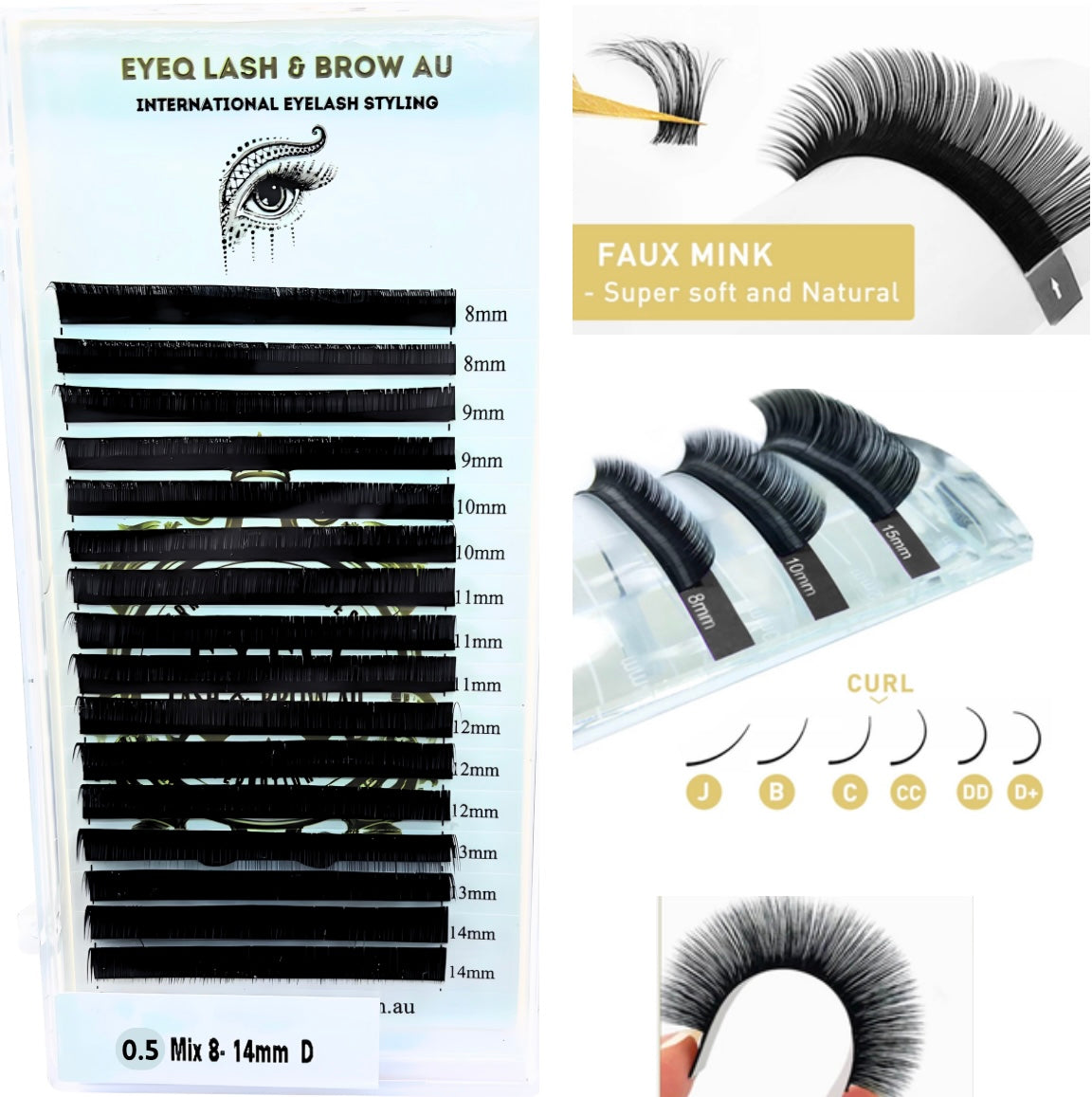 0.5 Individual lashes for Hand made fans 8-14mm