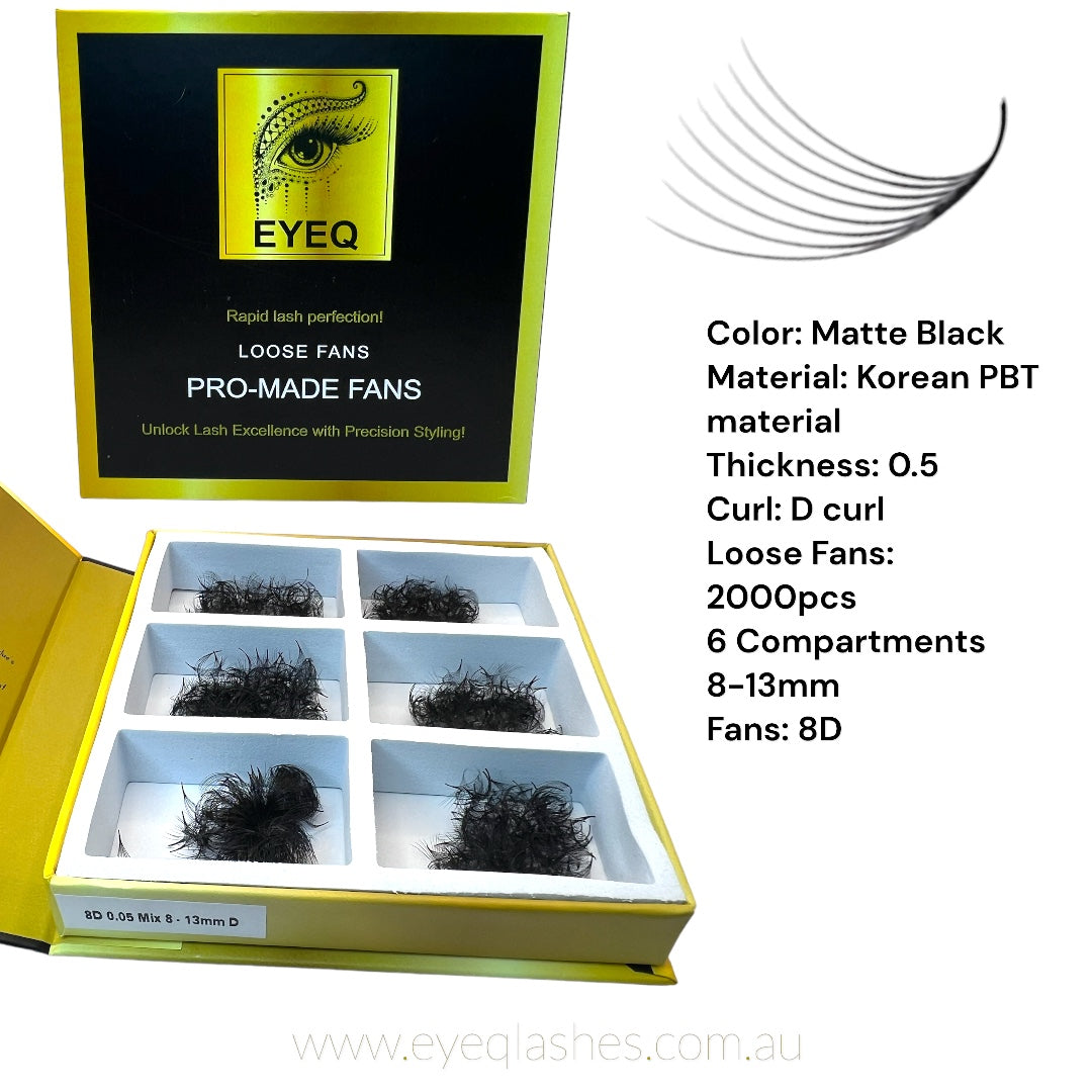 8D Pro-made lashes 2000pcs