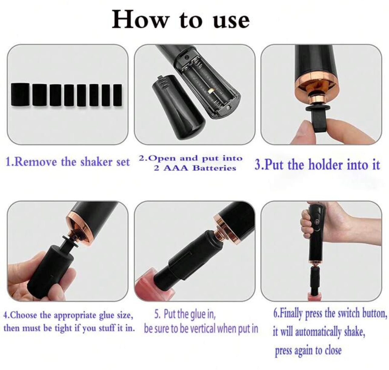 Eyelash Glue Shaker-Pigment or nail polish