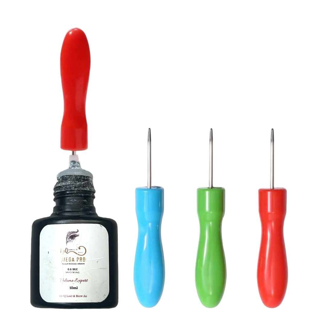 Eyelash Glue Bottle Needle, Replacement Lid & Opener Set, 3PCS