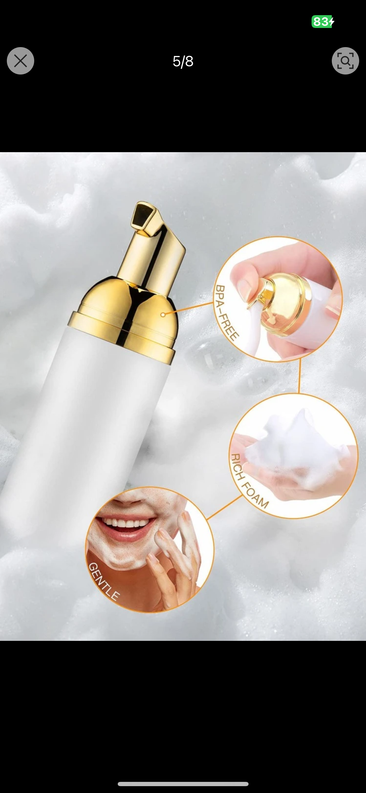 60ml Foam Soap Bottle Empty Travel Foaming Dispenser for Hand Soap,Lash Shampoo,Body Wash