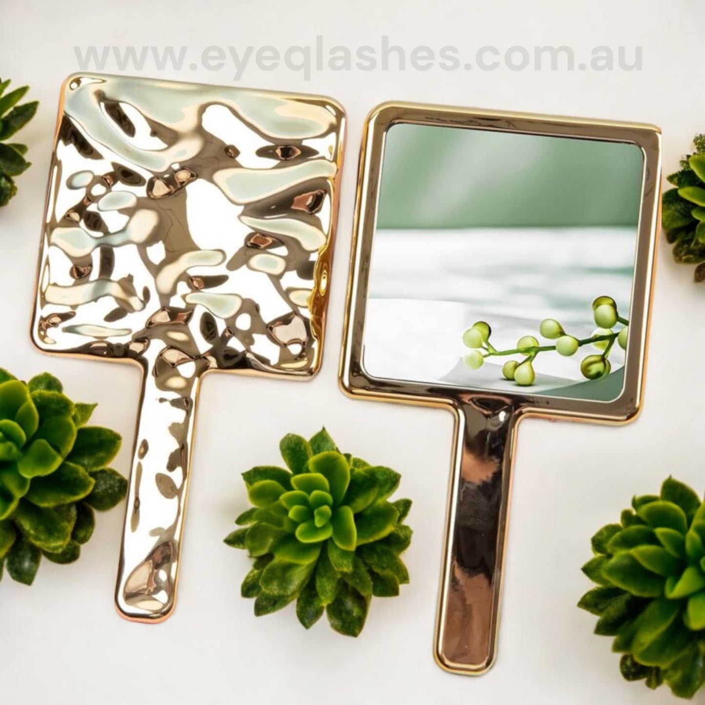 Handle Mirror With Style-Creative Mirror For Eyelash Room. 1pc