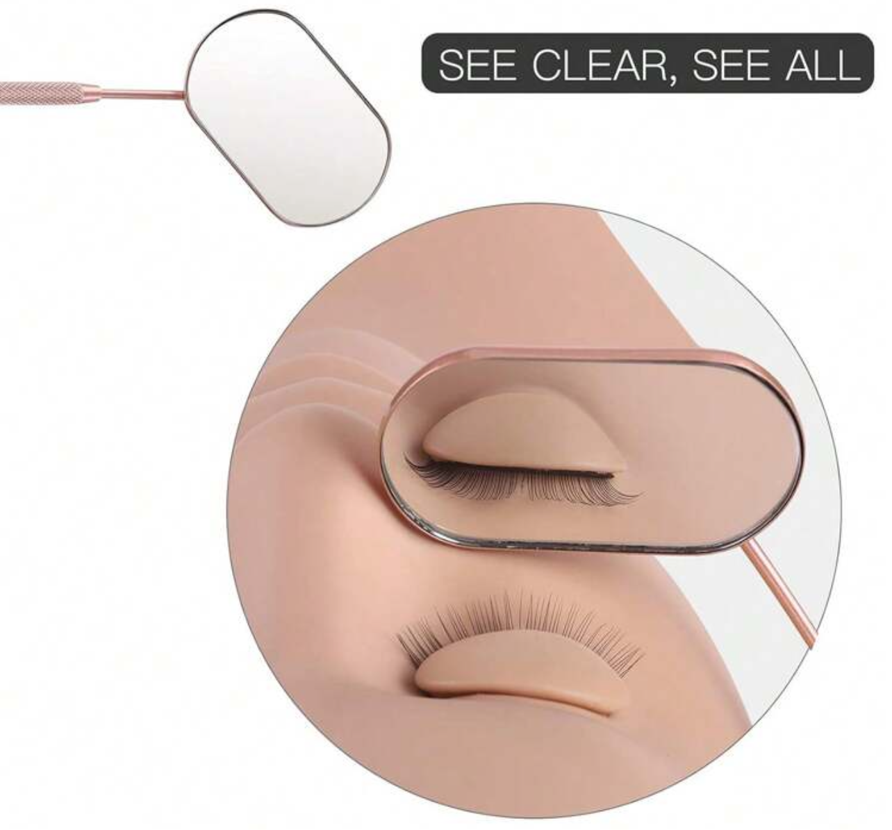 Eyelash Mirror Stainless GOLD