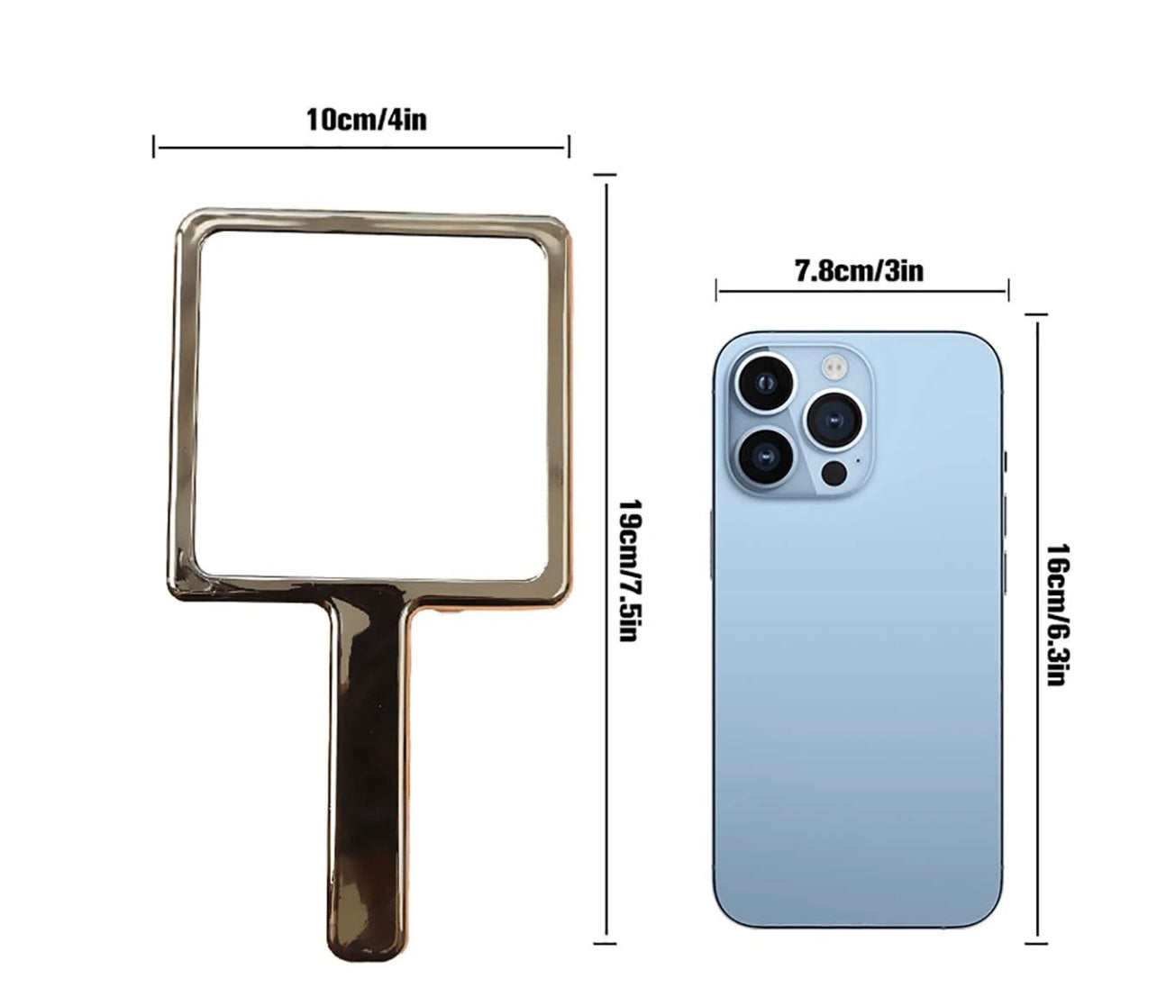 Handle Mirror With Style-Creative Mirror For Eyelash Room. 1pc