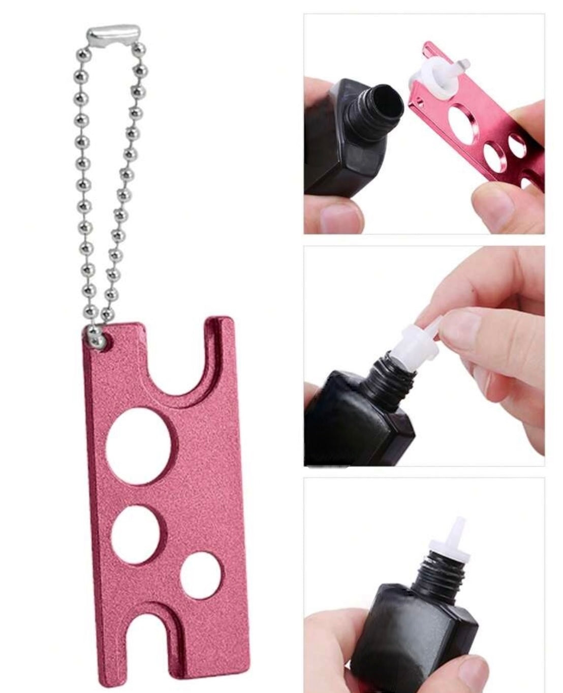 Lid Opener For Eyelash Adhesive Bottle Top - Anti-blocking Eyelash Tool